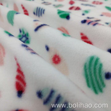 100% polyester printed brushed shearing fleece fabric